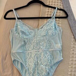 Light Blue Lace Bodysuit